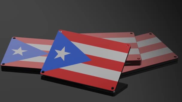Logo Portorika Ilustrativní Animace Moderní Pohyblivý Signál — Stock video