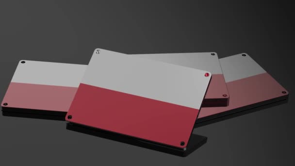 Λογότυπο Της Πολωνίας International Signal Impactful — Αρχείο Βίντεο