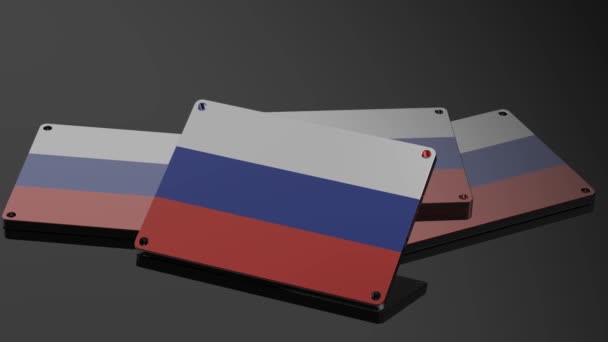Logo Rosji Międzynarodowy Sygnał Wysokiej Jakości Ilustracyjna Animacja — Wideo stockowe