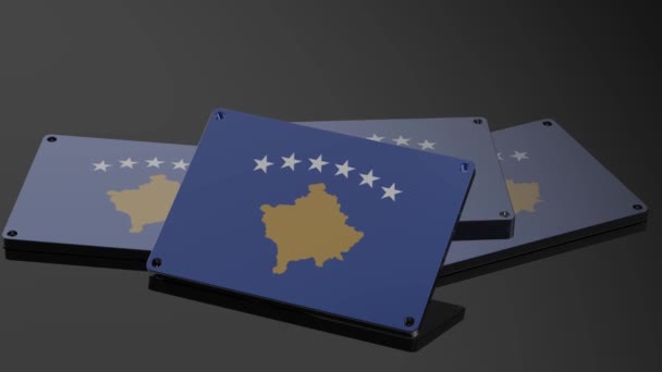 Логотип Косово International Signal Standout Illustrative Animation — стоковое видео