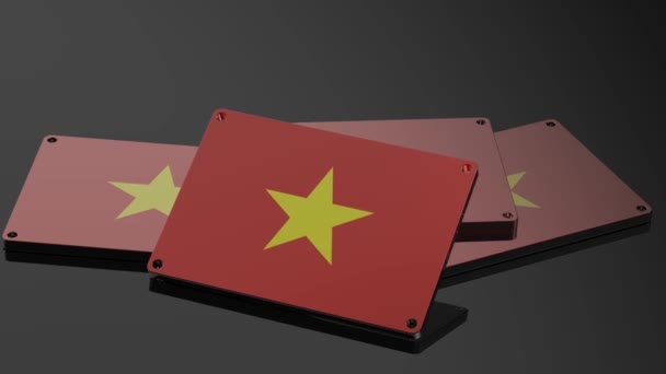 Λογότυπο Του Βιετνάμ Διεθνές Σήμα Captivating Επεξηγηματικό Animation — Αρχείο Βίντεο