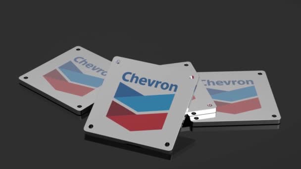 Chevron Logo International Signal Moving Und Animiertes Symbol — Stockvideo