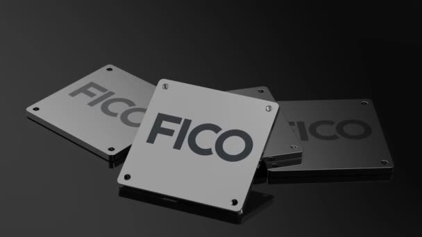 Логотип Fico International Signal Captivating Illustrative Animation — стоковое видео