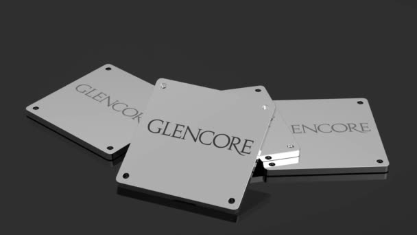 Glencore Logo Mezinárodní Posun Animovaný Symbol — Stock video