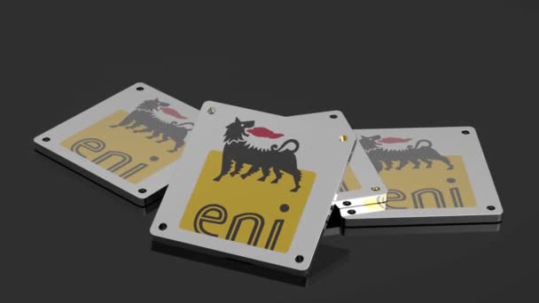 Λογότυπο Eni International Signal Captivating Illustrative Animation — Αρχείο Βίντεο