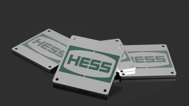Логотип Hess Illustrative Animation Modern Moving Signal — стоковое видео