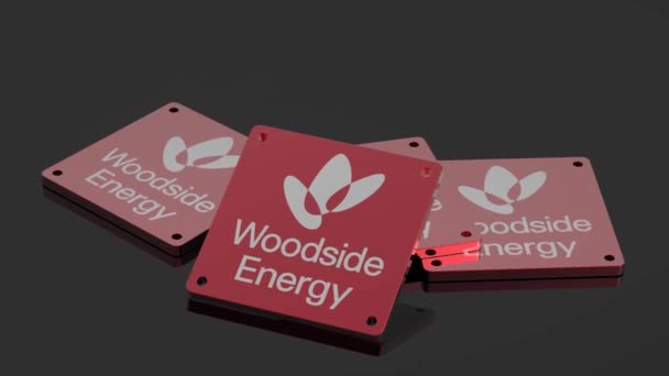 Woodside Energy Logo International Signal Impact Illustrative Animation — Stockvideo