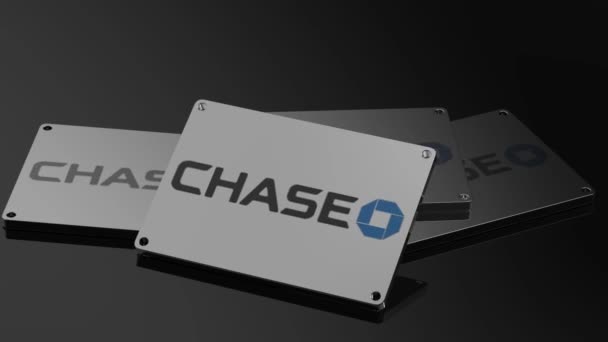 Jpmorgan Chase Logosu Uluslararası Sinyal Büyüleyici Resimli Canlandırma — Stok video