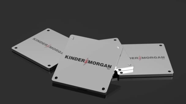 Логотип Kinder Morgan Illustrative Animation International Signal Action — стоковое видео