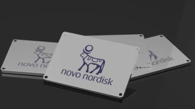 Novo Nordisk logosu Uluslararası 3D Sinyal Büyüleyici Resimli Canlandırma