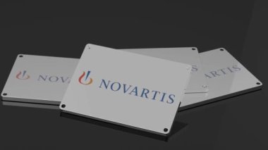 Novartis logosu İllüstrasyon 3D Canlandırma Evrensel Hareket Sembolü