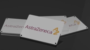 AstraZeneca logosu Uluslararası 3D Sinyal Yüksek Kaliteli Çizgi Canlandırması