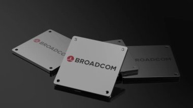 Broadcom logosu Illustrative 3D Canlandırması Uluslararası Sinyali Büyüledi