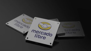 MercadoLibre logosu Illustrative 3D Animasyon Dünya Sınıfı Hareket Sembolü