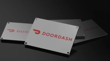 DoorDash logosu Uluslararası 3D Sinyal Yüksek Kaliteli Çizgi Canlandırması