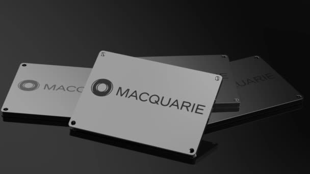 Логотип Macquarie International Signal Impactful Illustrative Animation — стоковое видео