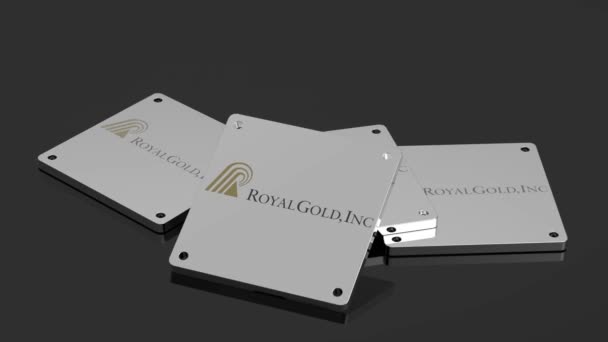 Royal Gold Logo International Signal Dynamic Illustratieve Animatie — Stockvideo