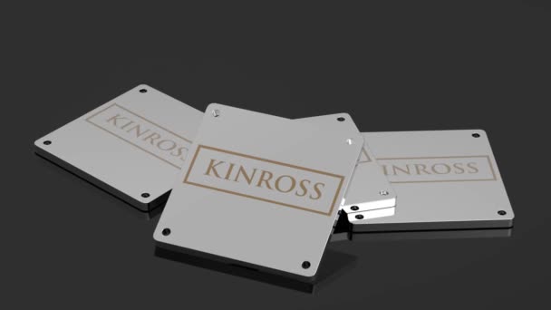 Kinross Gold Logo Segnale Internazionale Animazione Illustrativa Alta Qualità — Video Stock