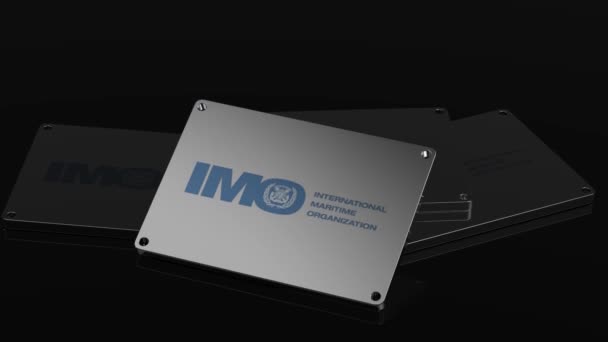 Διεθνής Ναυτιλιακός Οργανισμός Λογότυπο Imo International Signal Highquality Indicative Animation — Αρχείο Βίντεο