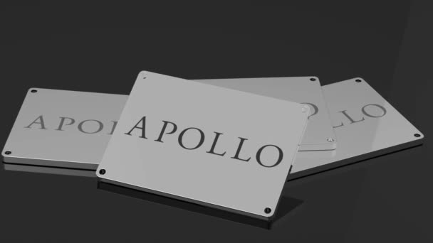 Apollo Global Yönetim Logosu Uluslararası Sinyal Yüksek Kaliteli Çizgi Canlandırması — Stok video