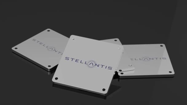 Λογότυπο Stellantis International Signal Impactful Indicative Animation — Αρχείο Βίντεο