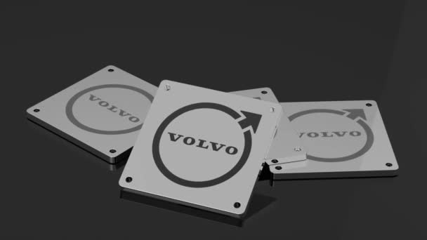 Volvo Group Logó Nemzetközi Signal Kiváló Minőségű Illusztratív Animáció — Stock videók