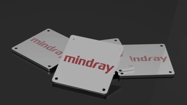 Mindray Logo International Signal Impactful Illustrative Animation — Stock Video
