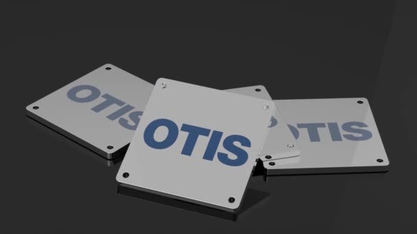 Logotipo Otis Worldwide Animación Ilustrativa Cautivadora Señal Internacional — Vídeos de Stock
