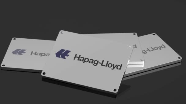 Логотип Hapag Lloyd International Signal Dynamic Illustrative Animation — стоковое видео