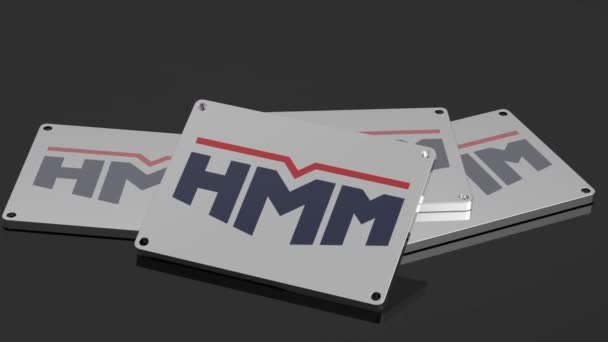 Hmm Logo International Signals Impactful Illustrative Animation — 图库视频影像