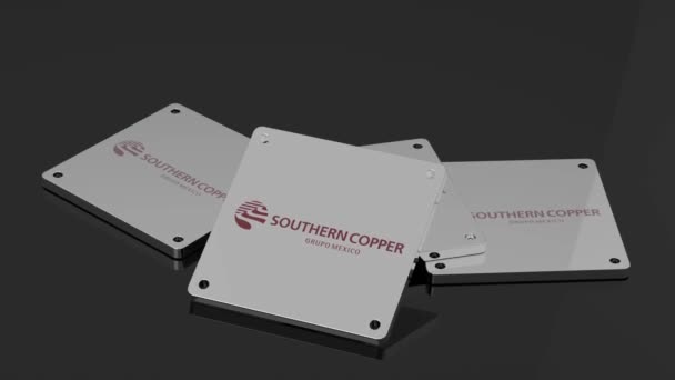 Southern Copper Logo Międzynarodowy Sygnał Wysokiej Jakości Ilustracyjna Animacja — Wideo stockowe
