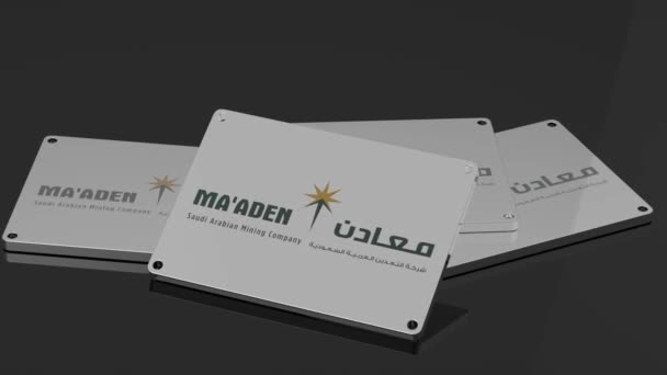 Логотип Maaden International Signal Captivating Illustrative Animation — стоковое видео