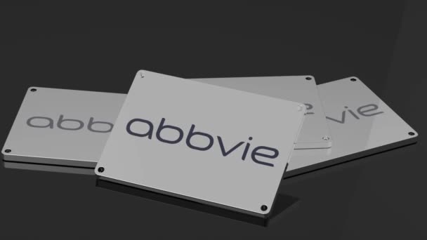 Abbvieのロゴイラスト3Dアニメーション 国際信号を魅了する — ストック動画