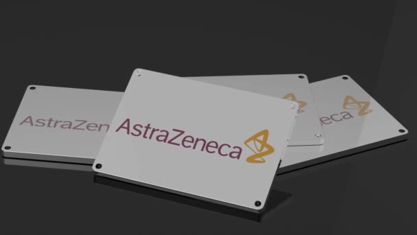 Λογότυπο Astrazeneca International Signal Highquality Illustrative Animation — Αρχείο Βίντεο