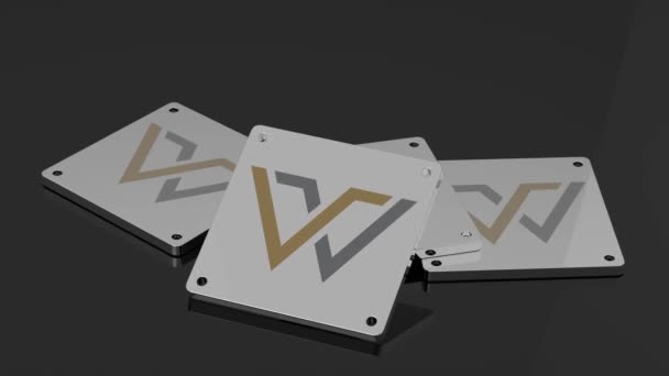 Wheaton Precious Metals Logo International Signal Destaca Animación Ilustrativa — Vídeo de stock