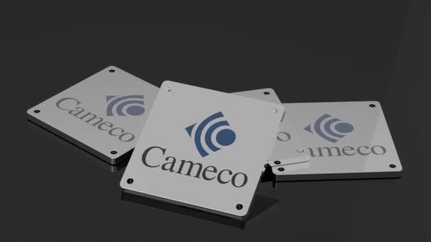 Cameco Logo Międzynarodowy Sygnał Przenoszenie Animowany Symbol — Wideo stockowe