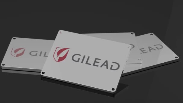 Gilead Sciences Logosu Uluslararası Sinyal Standardı Çizimsel Canlandırma — Stok video