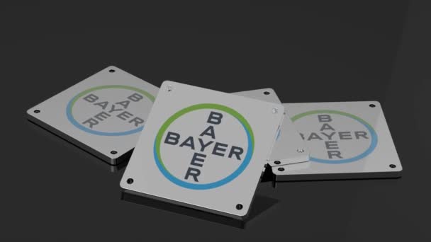 Логотип Bayer International Signal Captivating Illustrative Animation — стоковое видео