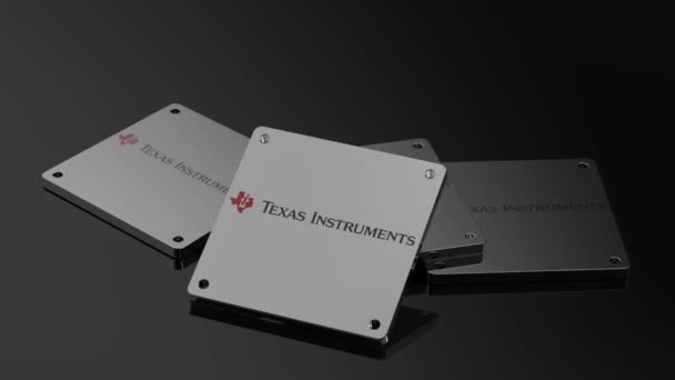 Texas Instruments Logo International Signal Boeiende Illustratieve Animatie — Stockvideo