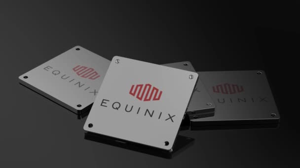 Equinix标志演示3D动画现代移动信号 — 图库视频影像