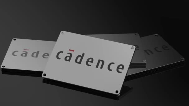 Logo Cadence Design Systems Ilustrativní Animace Zachycující Mezinárodní Signál — Stock video