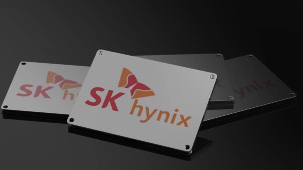 Hynix Logo Internationell Signaldynamik Och Illustrativ Animation — Stockvideo