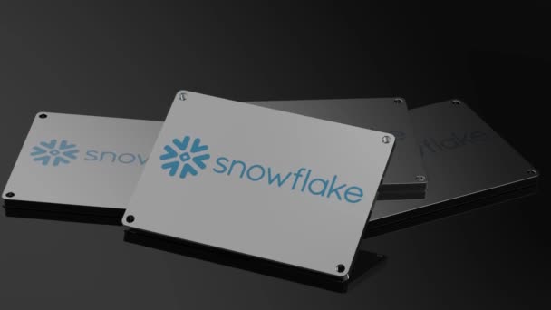 Snowflake Logo Mezinárodní Signál Poutavý Ilustrativní Animace — Stock video
