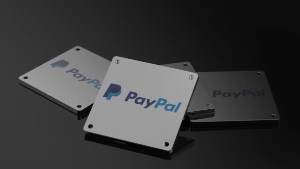 Logo Paypal Segnale Internazionale Animazione Illustrativa Impactful — Video Stock