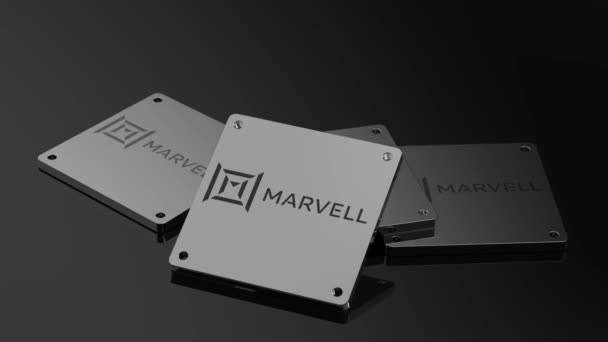 Marvell Technology Group Logo Illustrative Animation Worldclass Moving Symbol — 图库视频影像