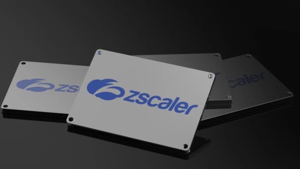 Zscaler Logo International Signal Standout Illustrative Animation — 图库视频影像