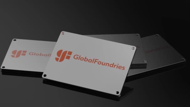 Globalfoundries Logosu Illustrative Animation International Signal Action — Stok video