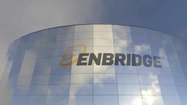 Logotipo Enbridge Skyline Corporativo Ícone Moderno Poder Econômico Skyline Corporativo — Vídeo de Stock