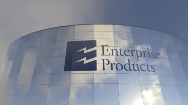 Logo Enterprise Products Capitalismo Urbano Torre Vidrio Que Define Economía — Vídeo de stock