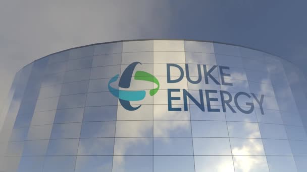 Duke Energy Logo Logotipo Azul Sucesso Uma Ilustração Cativante Negócio — Vídeo de Stock